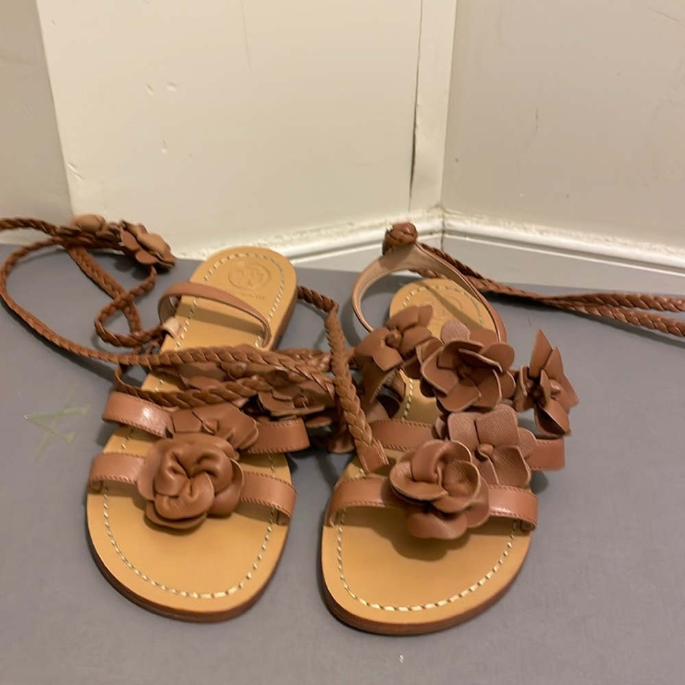 Brown leather sandals